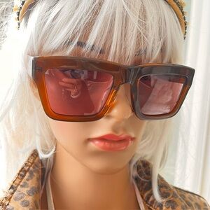 Karen Walker Brown and Pink Sunglasses